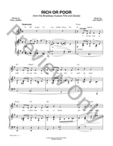 Rich Or Poor piano sheet music cover